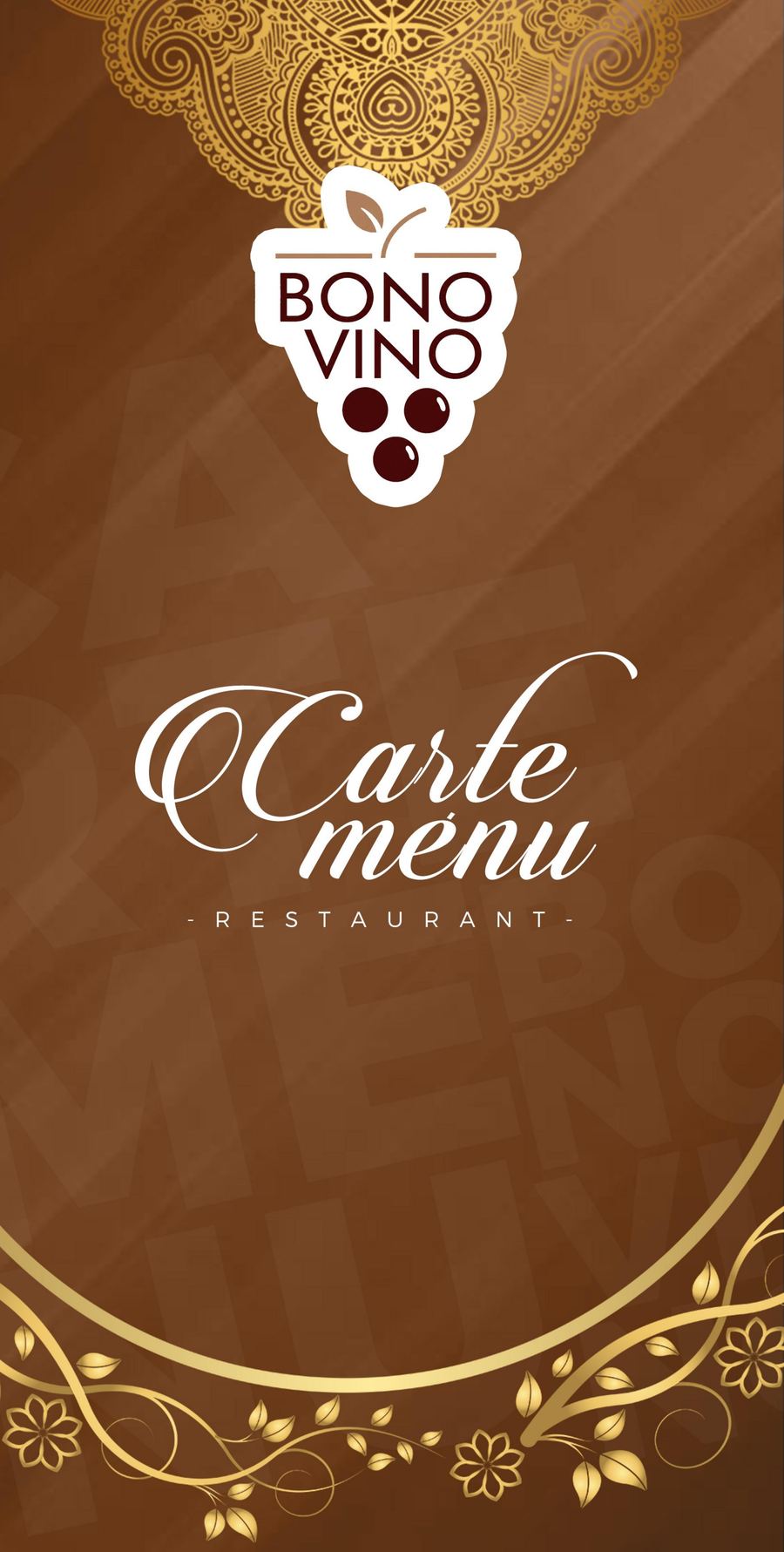 Menu Bono Vino — page 1