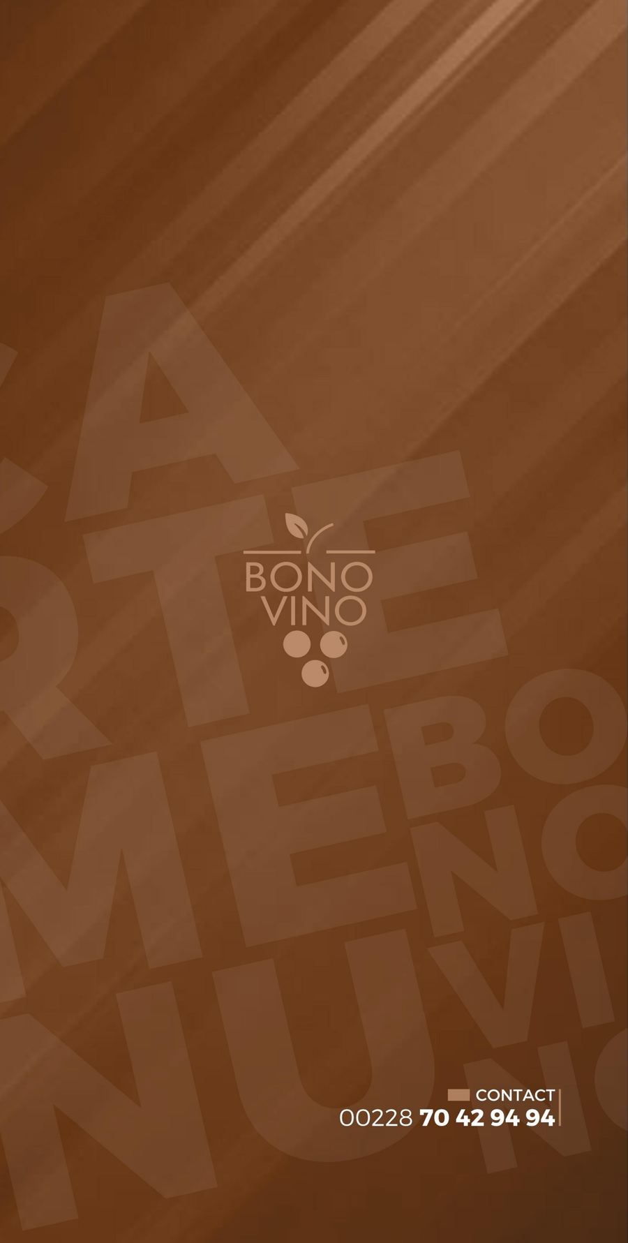 Menu Bono Vino — page 8, contact